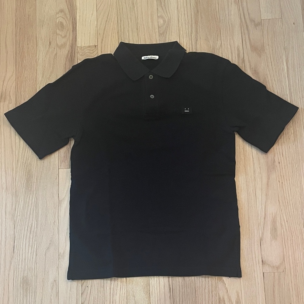 Acne Studios Men’s Black Short-Sleeve Polo - Size XS
